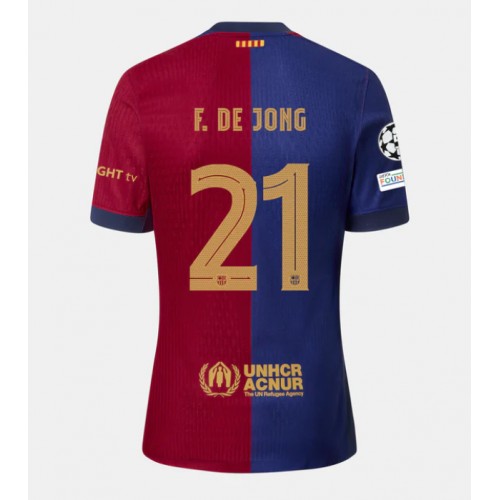 Fotbalové Dres Barcelona Frenkie de Jong #21 Domácí 2024-25 Krátký Rukáv